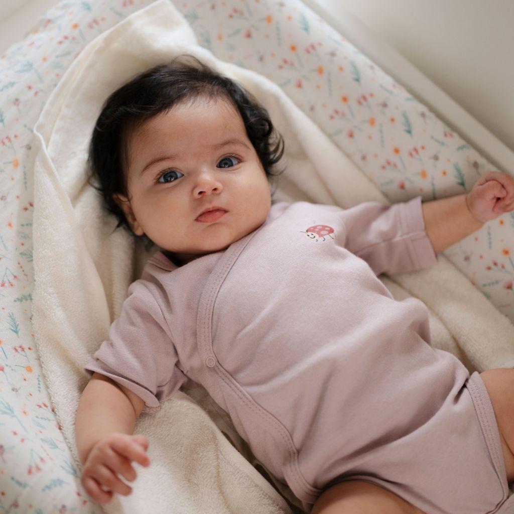 Dreambee Body met overslag en korte mouwen Oscar roze - 2 stuks