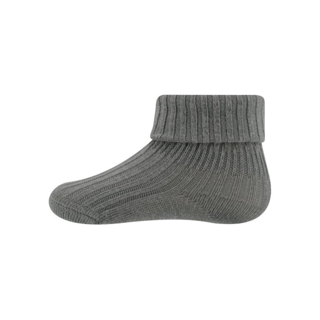 Ewers Paire de chaussettes Rib Newborn ONESIZE gris