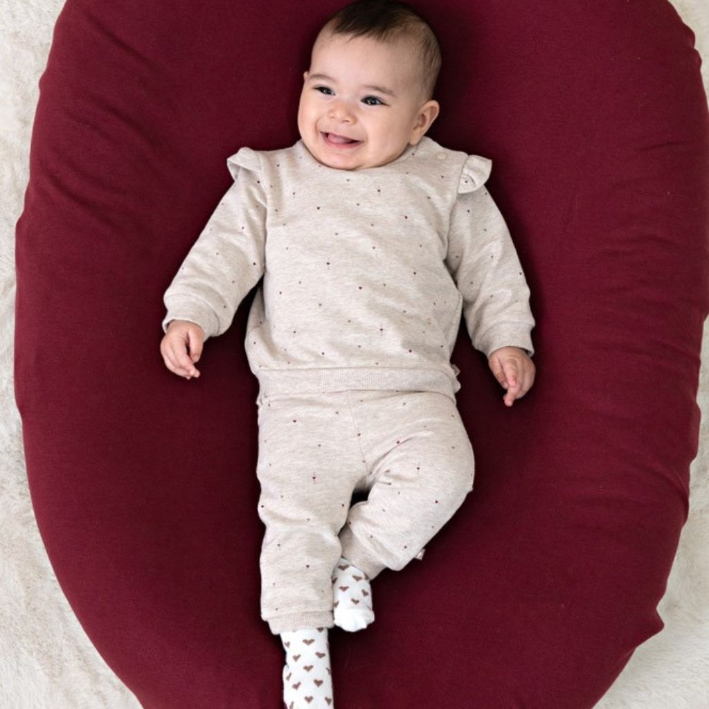 Feetje Pantalon AOP My Little Love Filles Taupe Melange