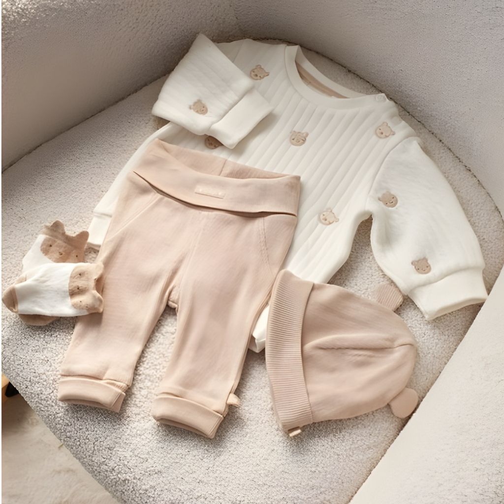 Feetje Pantalon Rib Honey Bear Sand Unisexe