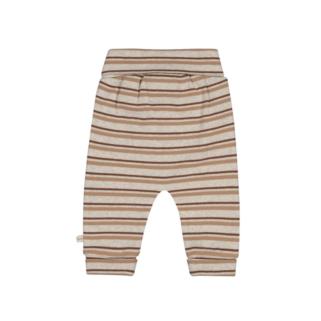 Feetje Pantalon En Maille Côtelée à Rayures Tiny Timber Tales Garçons Gray Melange