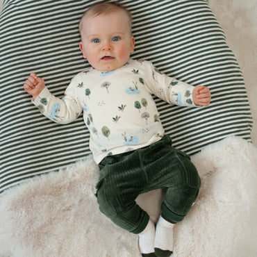 Feetje Pantalon Wiggle and Waddle Garçons Green