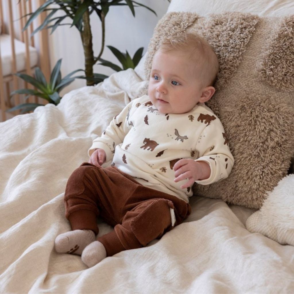 Feetje Pantalon velours côtelé Wild World Brown