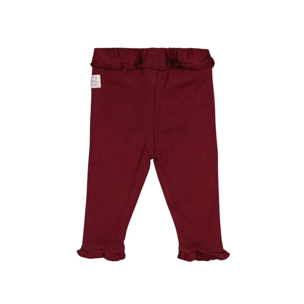 Feetje Legging Pointelle Rib My Little Love Meisjes Bordeaux