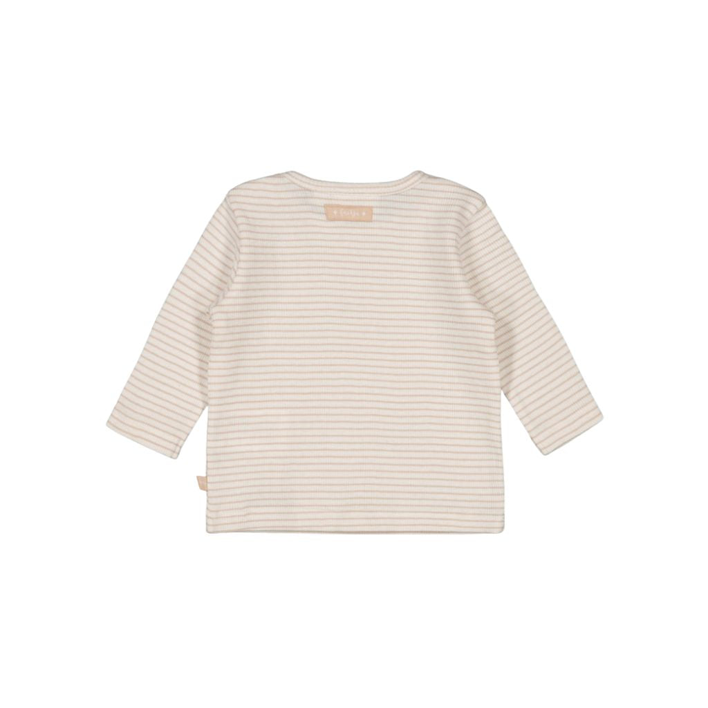 Feetje T-shirt à Manches Longues Côtelé à rayures Honey Bear Couleur Sable Unisexe