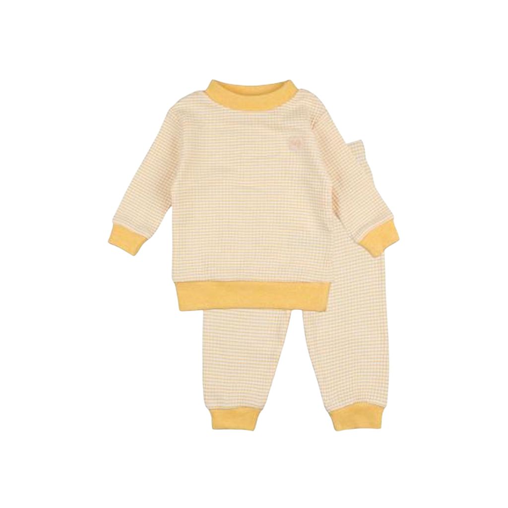 Feetje Pyjama wafel, m62, okergeel, , Uniseks