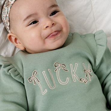 Feetje Sweater Lucky Bloombird Meisjes Jade Green