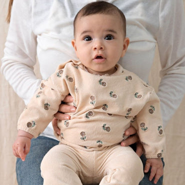 Feetje Sweater Velours Rib Lucky Bloombird Meisjes Offwhite