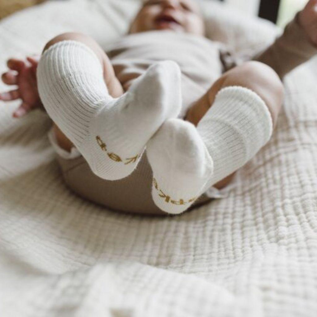 KipKep Blijf-Sokken Off White - 2 stuks