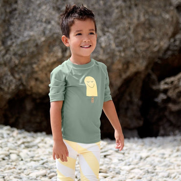 Lässig T-shirt de bain Popsicle vert
