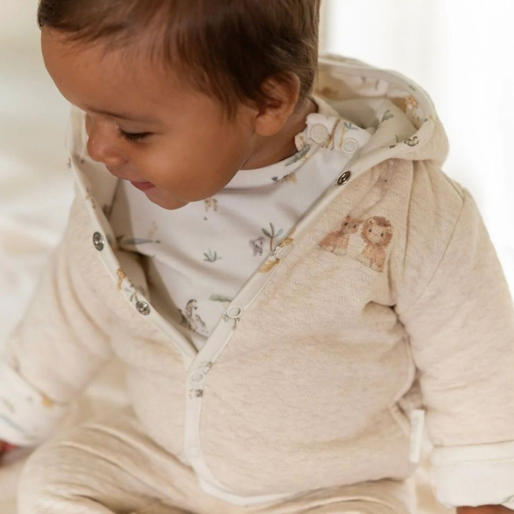 Little Dutch Veste Reversible Safari Friends Beige Unisexe