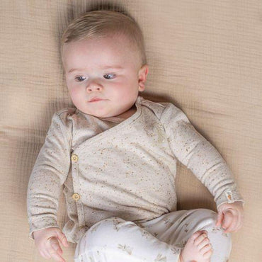 Little Dutch Cardigan Baby Bunny Nappy Sand Beige