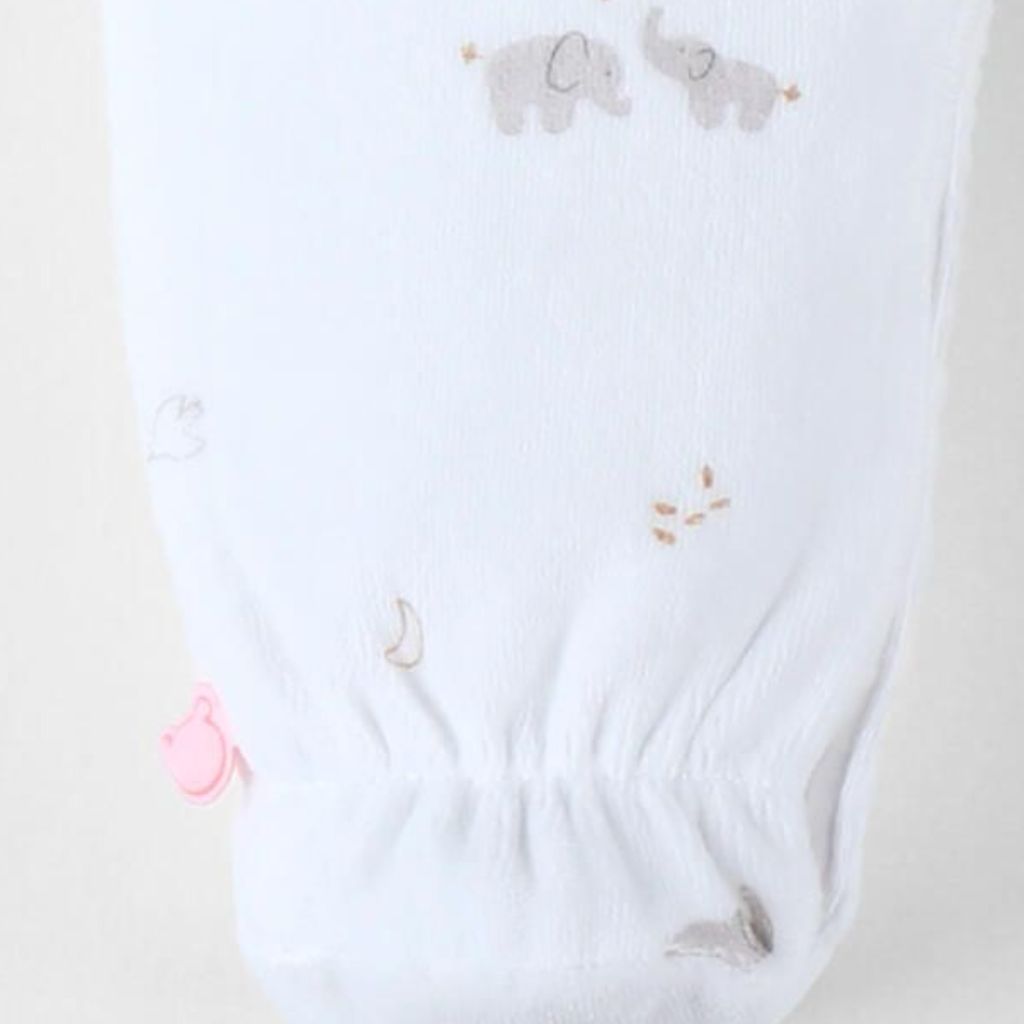 Noukie's fluwelen pyjama Bali & Moka wit