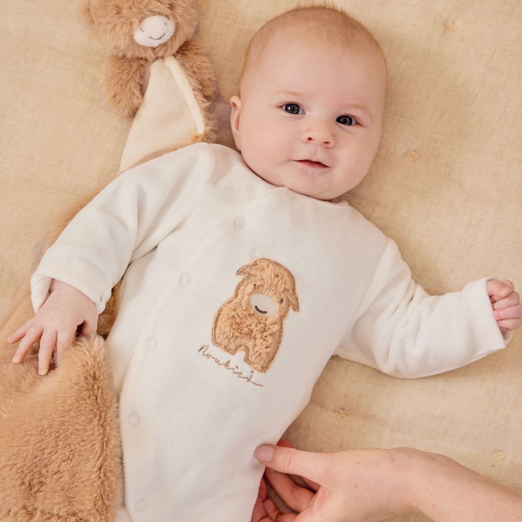 Noukie's Pyjama Fluffy Fluweel Wit