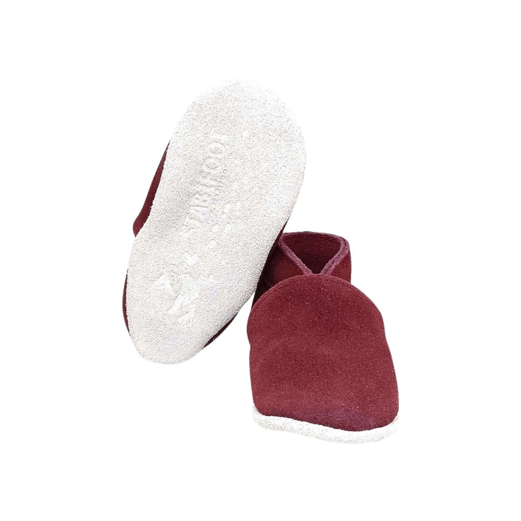 Stabifoot Chaussures Pour Bébé En Cuir Rouge Foncé Bordeaux Unisexes