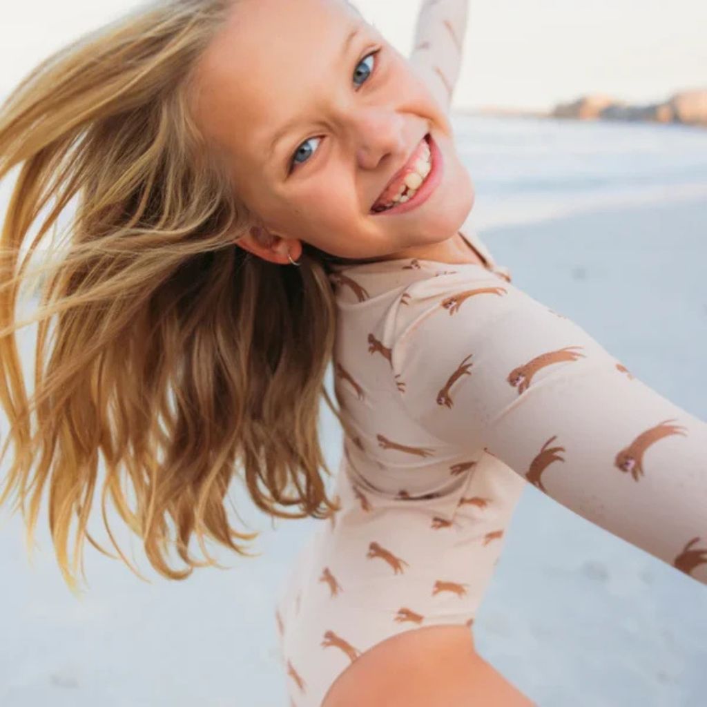 SwimEssentials UV-Zwemshirt Roamer Bruin Meisjes