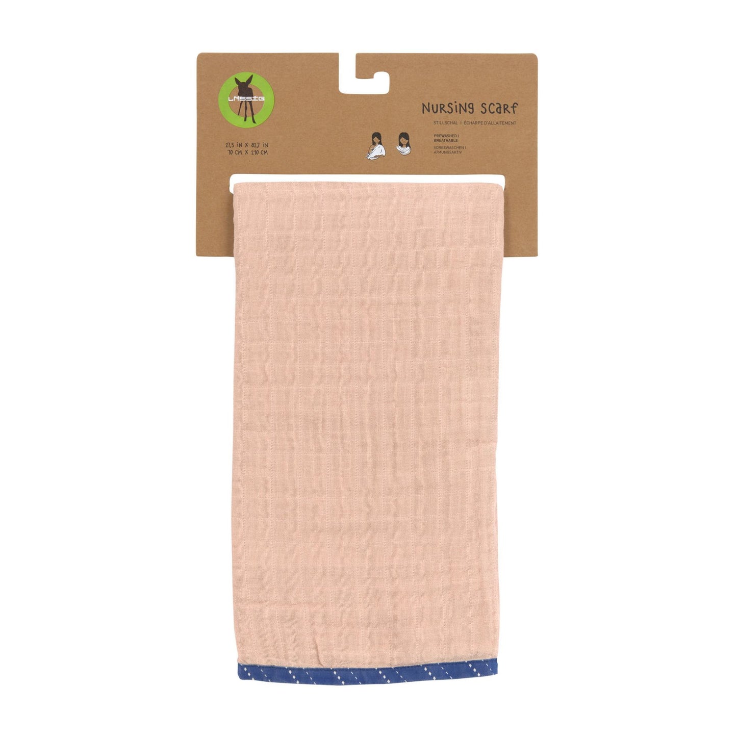 Lässig Châle/écharpe d'allaitement Muslin Rose