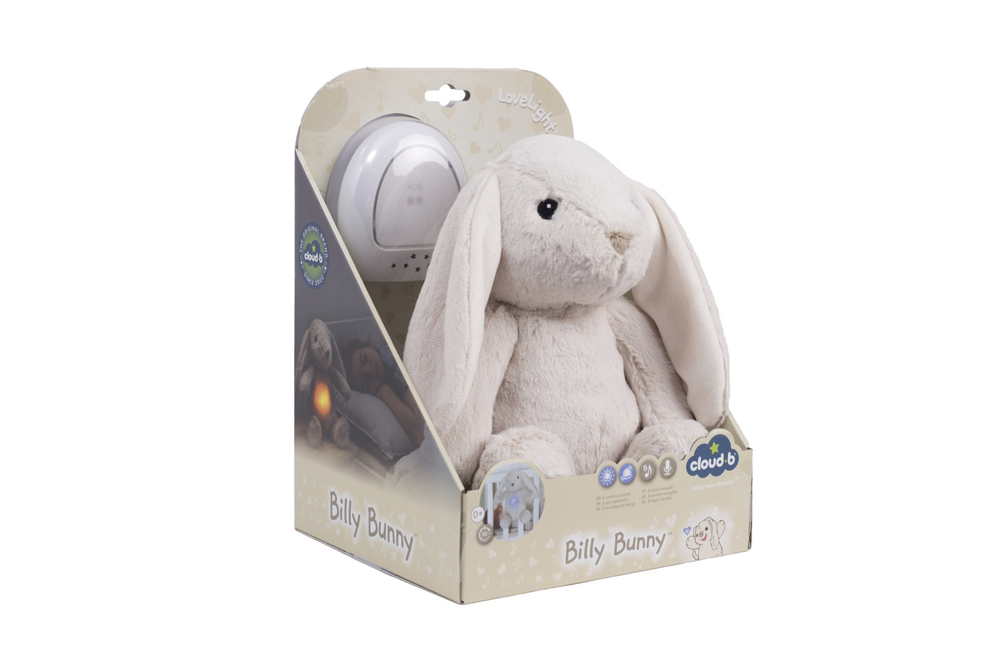 Cloud-B Peluche lumineuse & musicale LoveLight™ Billy le Lapin 3 cm