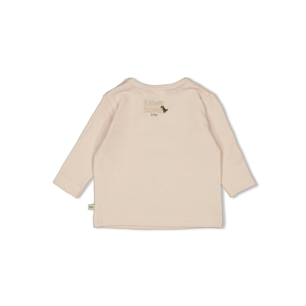 Feetje Tshirt lange mouw - Rawrsome Offwhite Jongen