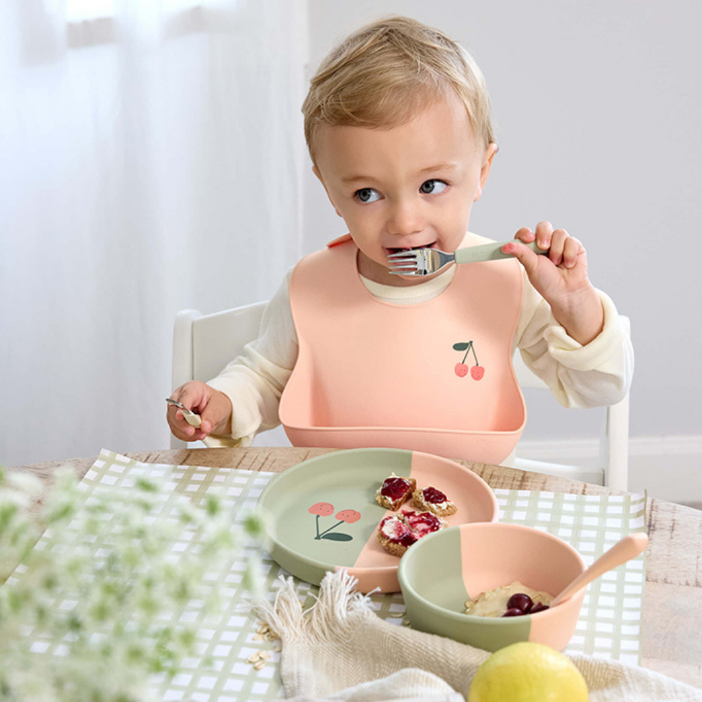 Lässig Assiette en silicone Happy Fruits Cherry