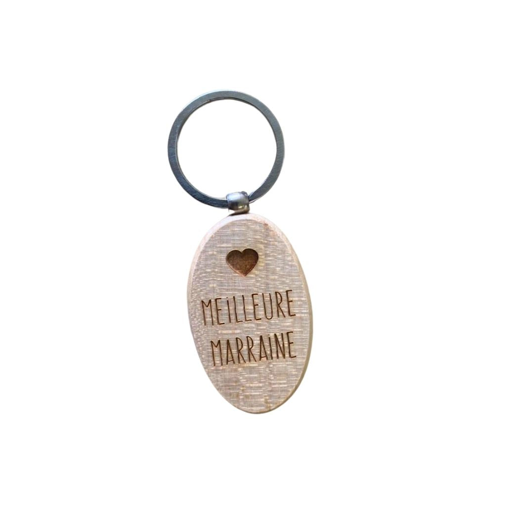 Dotti Sleutelhanger hout Meilleure Marraine