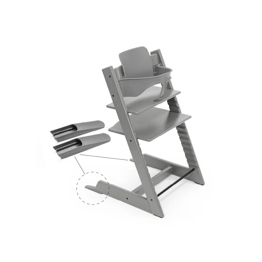 Stokke® Eetstoel Tripp Trapp® + Newborn set  + Baby set² Storm Grey