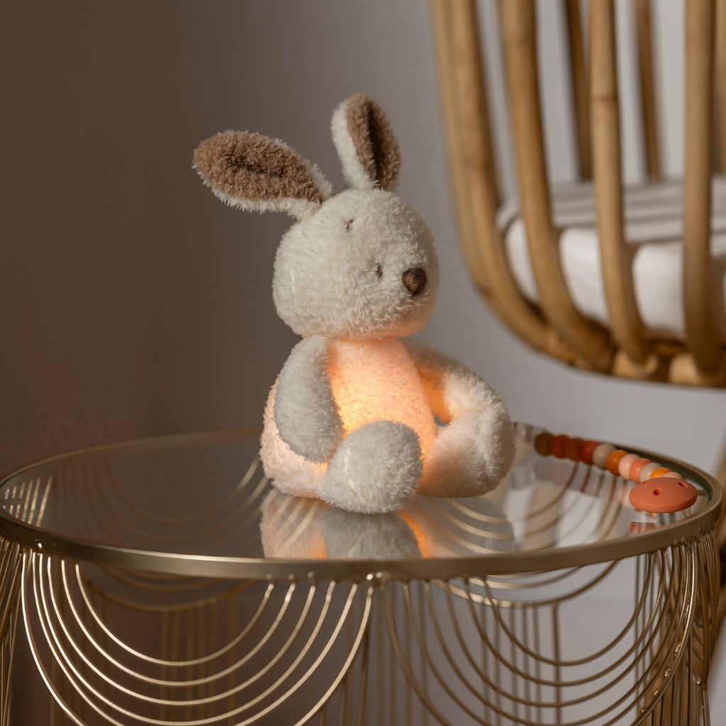 Nattou Knuffel nachtlamp Teddy/Nightlights Mini Sleepy konijn vanille