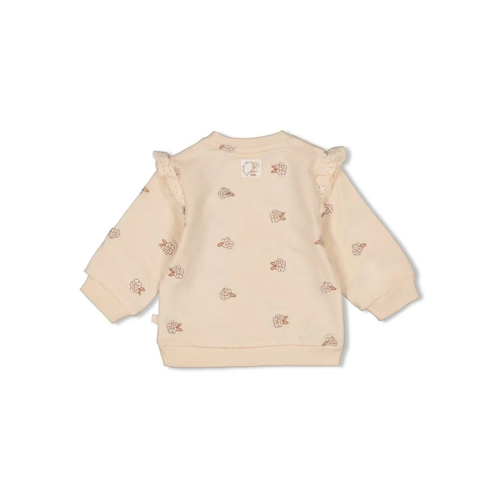 Feetje Sweater AOP - Flower Field m 62 Cream Meisjes