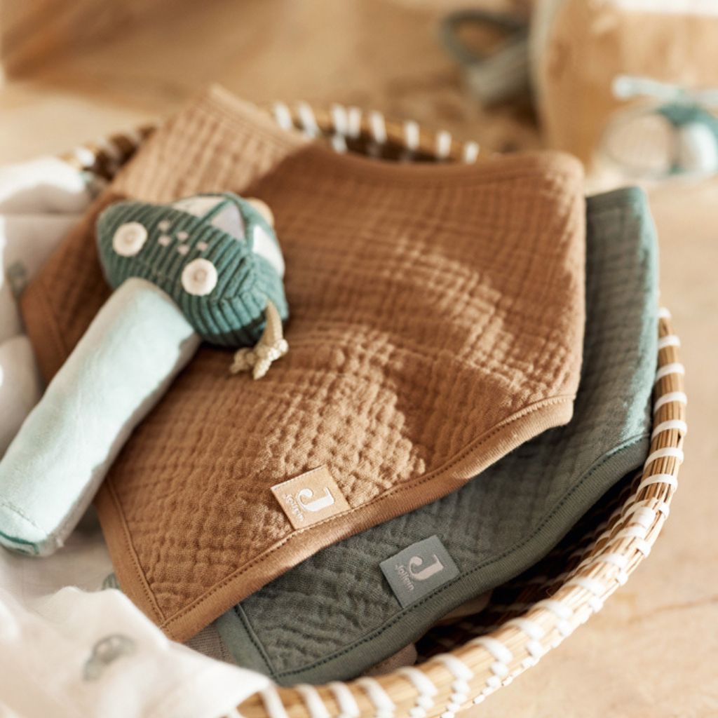 Jollein Bavoir bandana Sea Green/Biscuit- 2 pièces