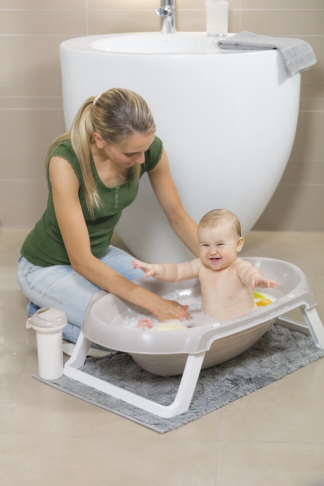 OK Baby Baignoire Onda Slim pliante gris