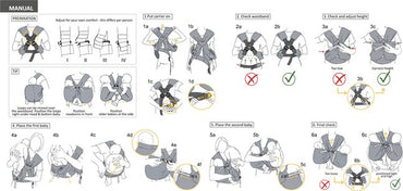 Minimonkey Buikdrager Twin mesh black