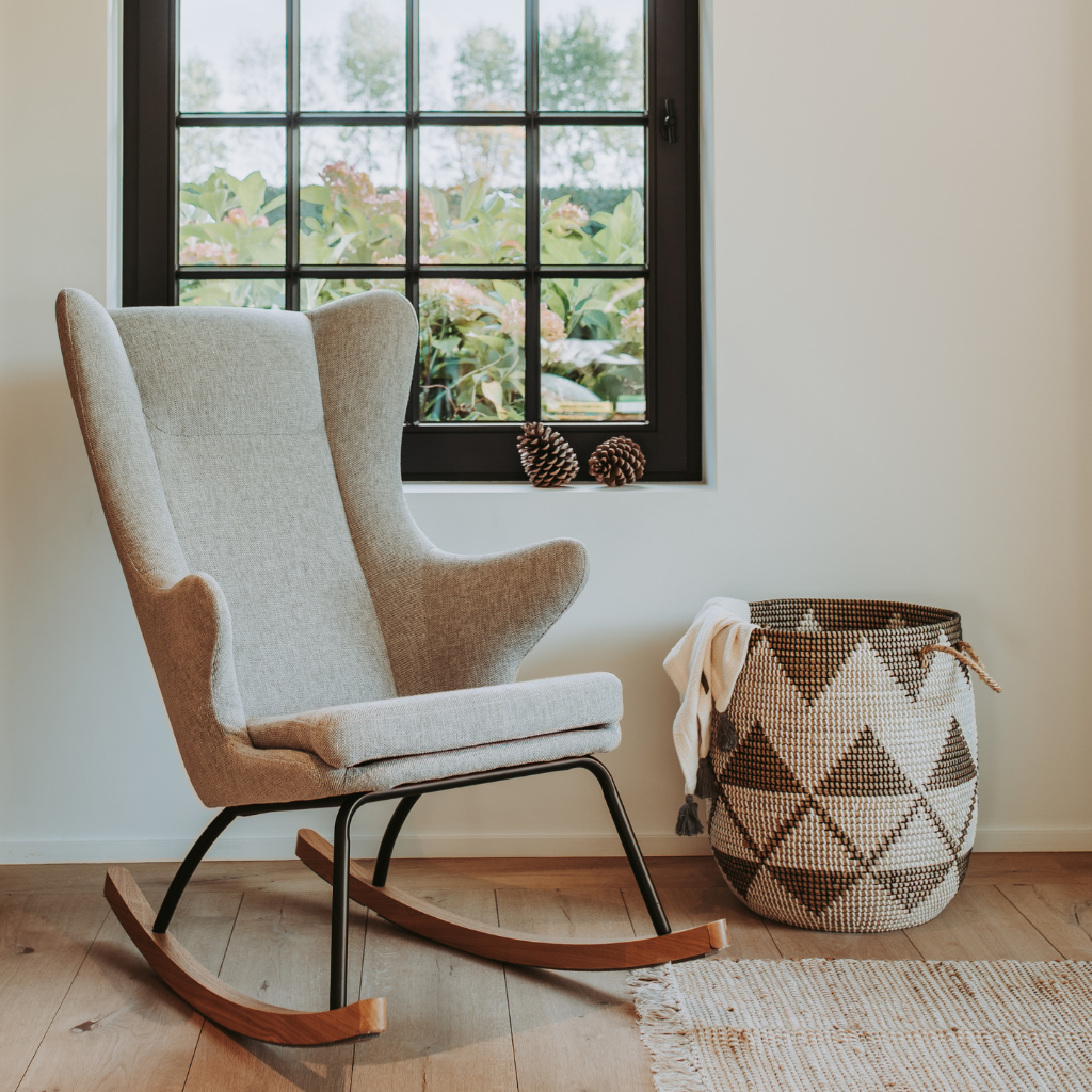 Quax Chaise à bascule Rocking Chair De Luxe Adult Sand grey