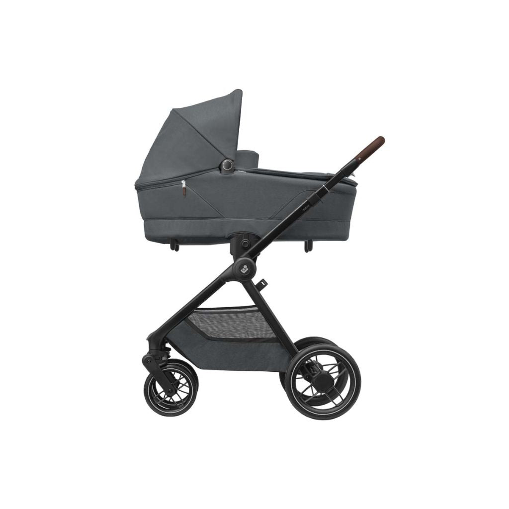 Maxi-Cosi Kinderwagen 5-in-1 Oxford Twillic Graphite + Sense draagmand + adapter + autostoel Pebble 360 pro 2 + basis Familyfix 360 Pro