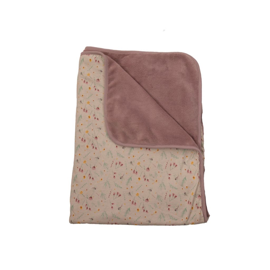 Dreambee Deken voor wieg of park Oscar Flowers roze B 75 x L 100 cm