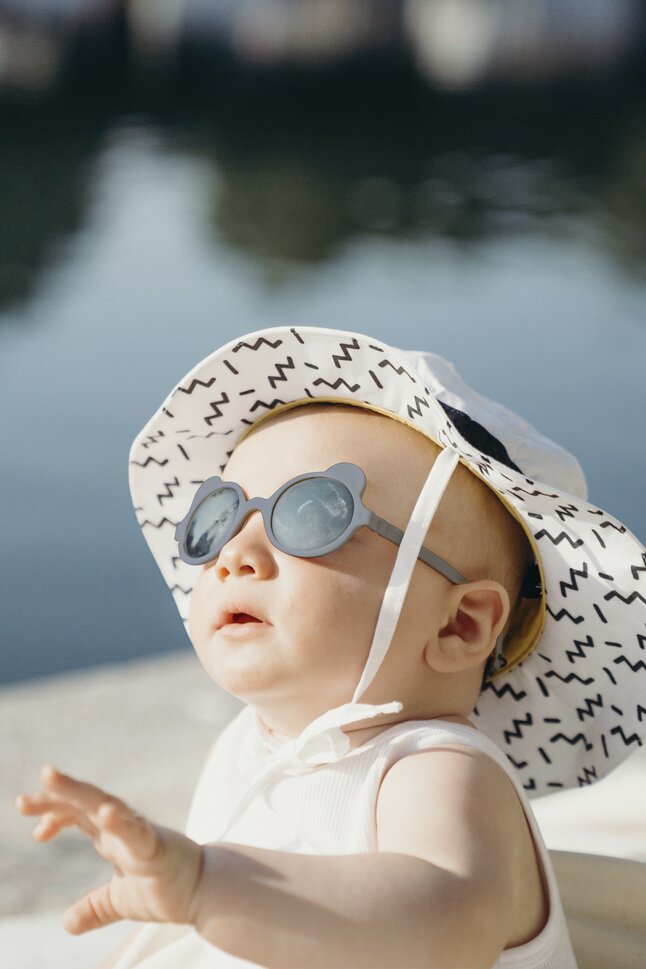 Ki ET LA Lunettes de soleil Ours'on bleu/gris argenté 1-2 ans