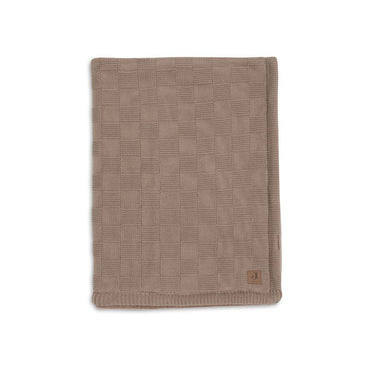 Jollein Couverture pour lit Box Knit Milky Coffee/Velvet 100 x 150 cm