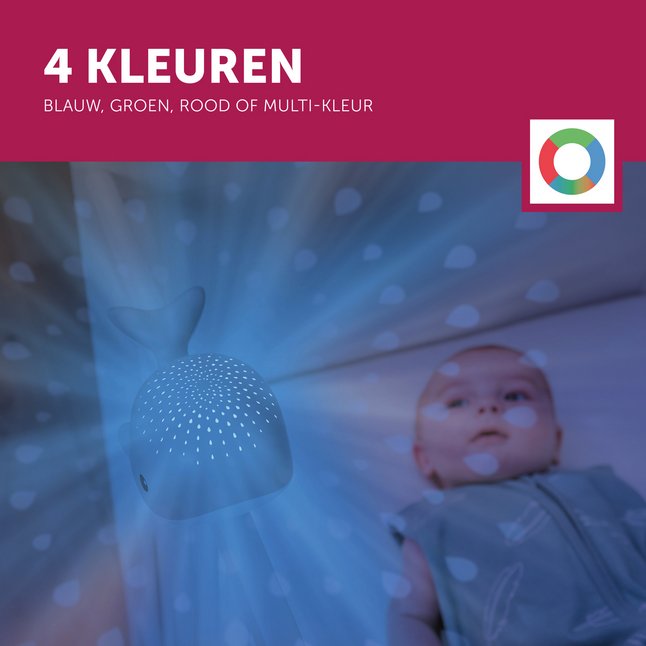 Zazu Veilleuse/projecteur Wally la baleine bleu