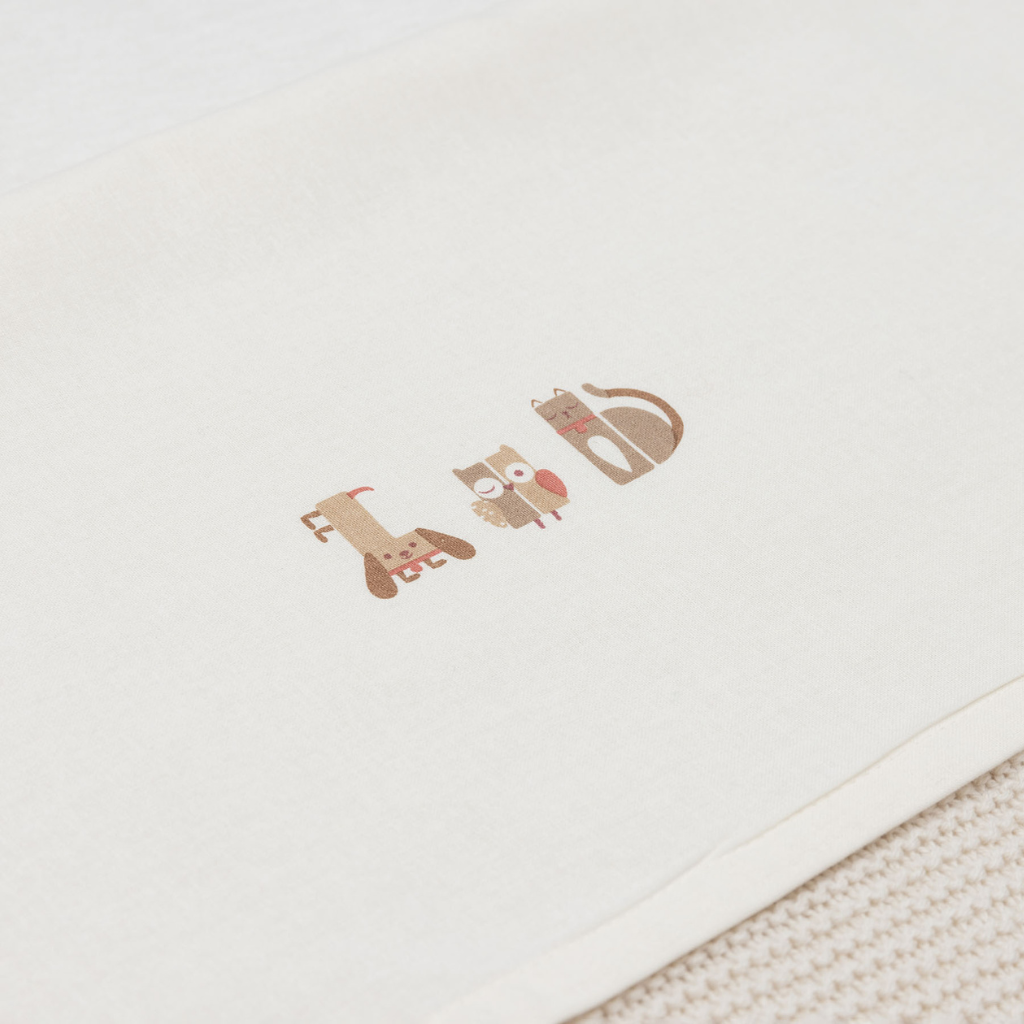 Jollein Laken voor wieg Animal Friends 120 x 150 cm