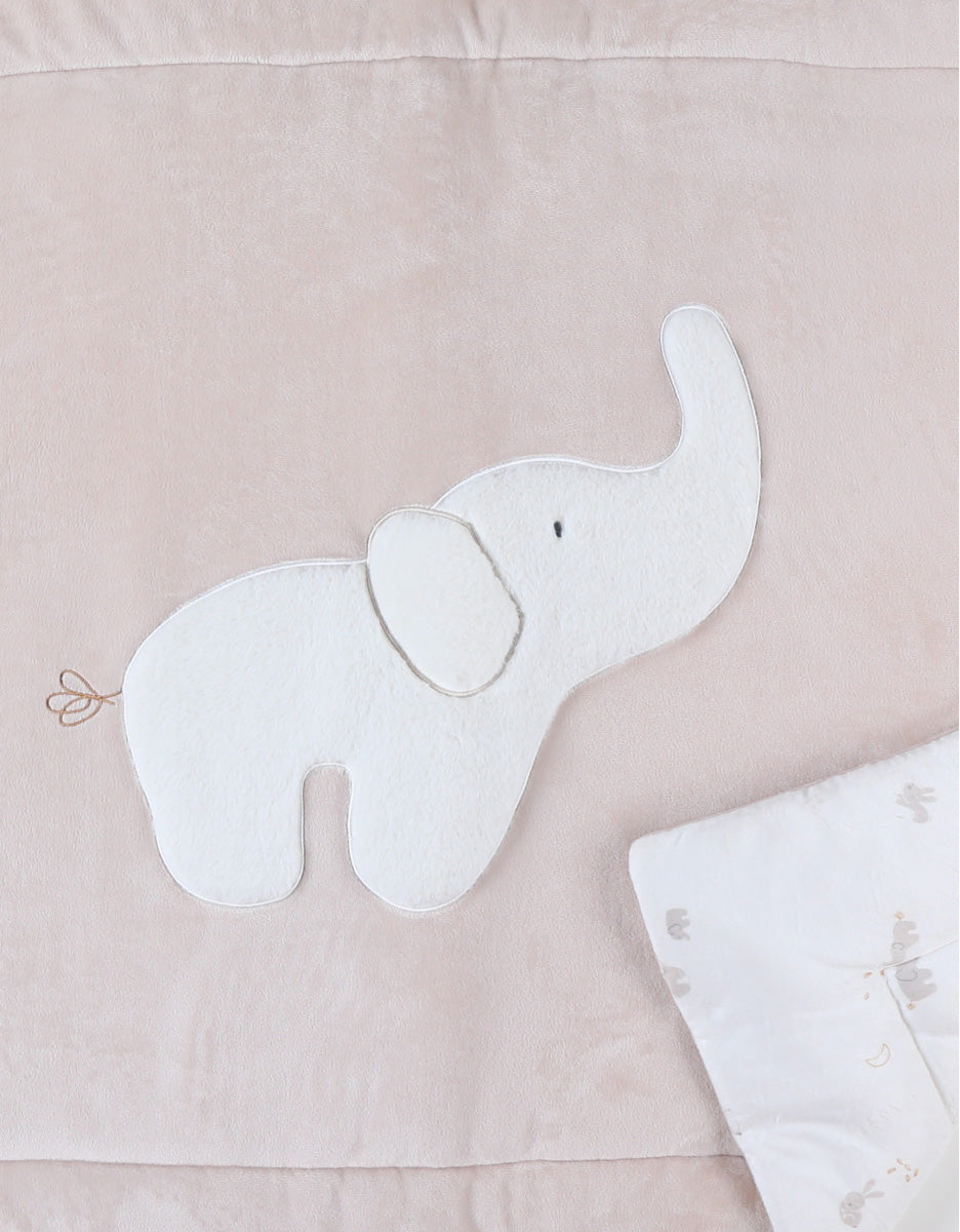 Noukie's Tapis pour parc Bali, Moka & Snow - Éléphant Bali rose