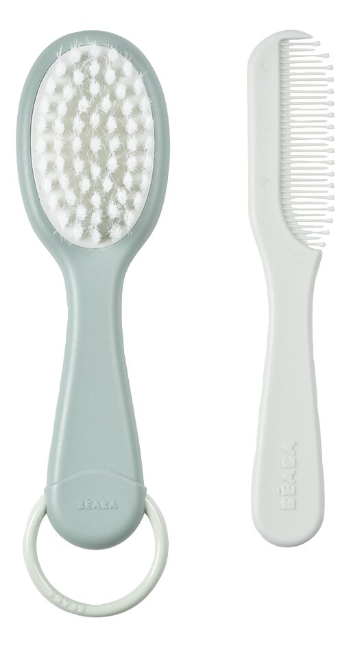 Béaba Peigne et brosse Green Blue