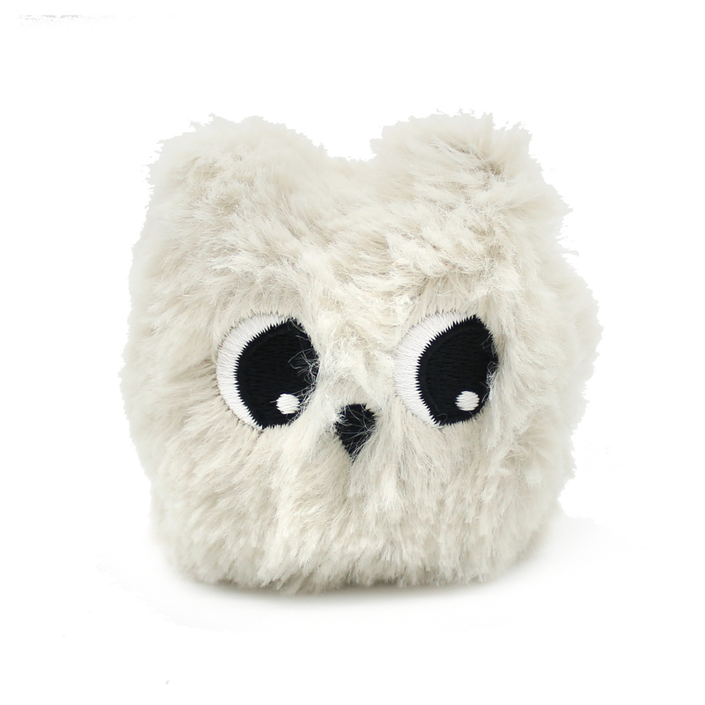 Les Déglingos Knuffel Coucou Polar Owl Mum & Baby Offwhite/Light Grey Ptipotos