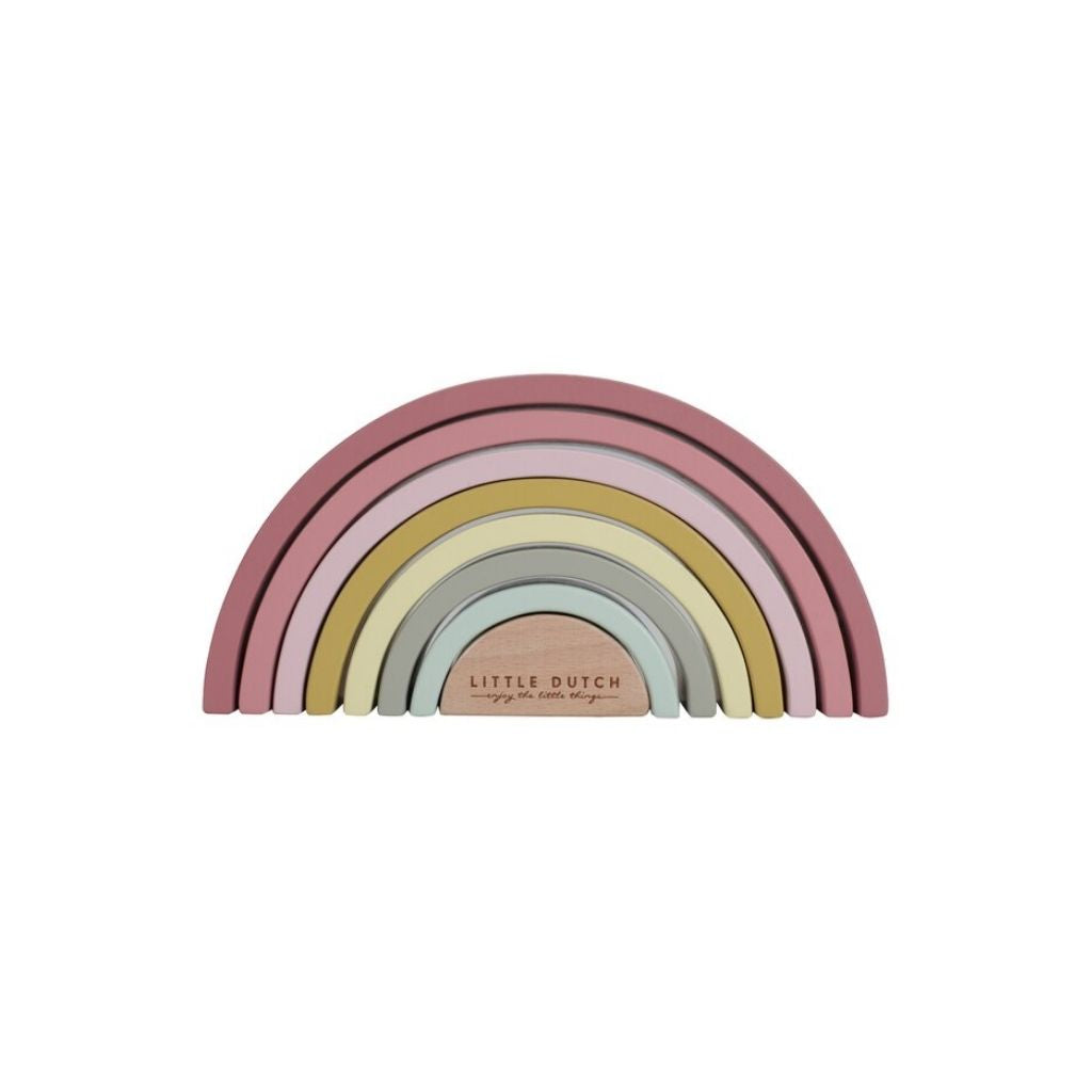 Little Dutch Jouet d'activité Arc-en-ciel en bois Pink