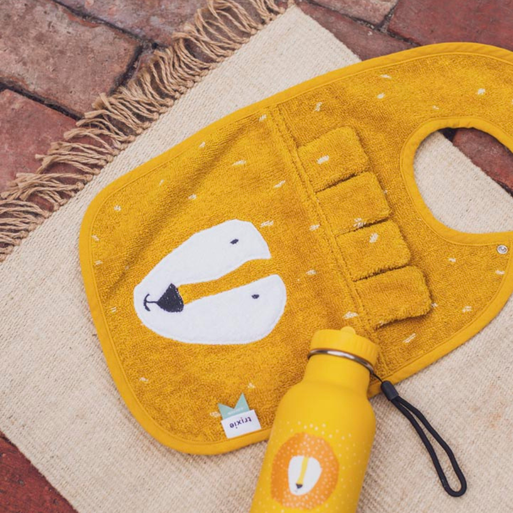 Trixie Bavoir Mr. Lion à pression jaune