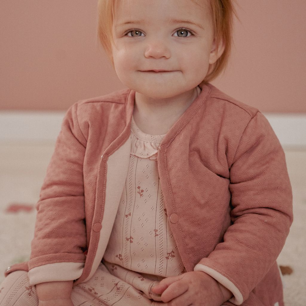 Little Dutch Jasje omkeerbaar Fairy Garden Pink Blush