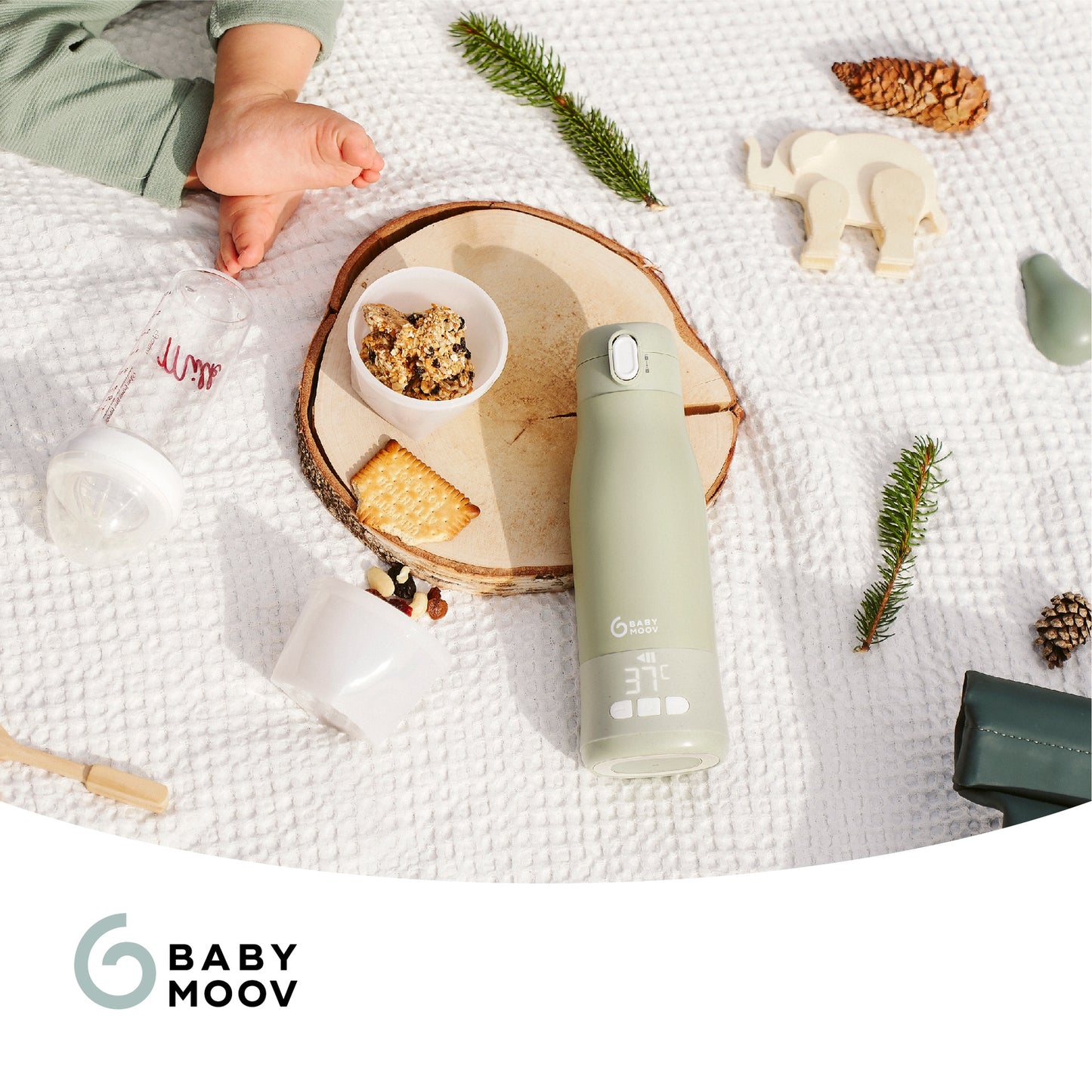 Babymoov Flesverwarmer Moov & Feed Sage