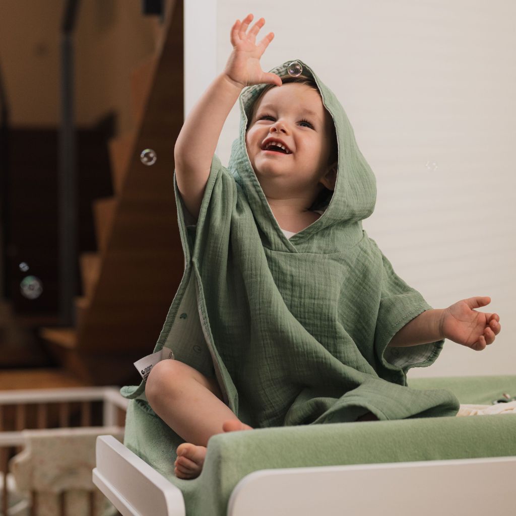 Dreambee Poncho Oscar reversible grenouille
