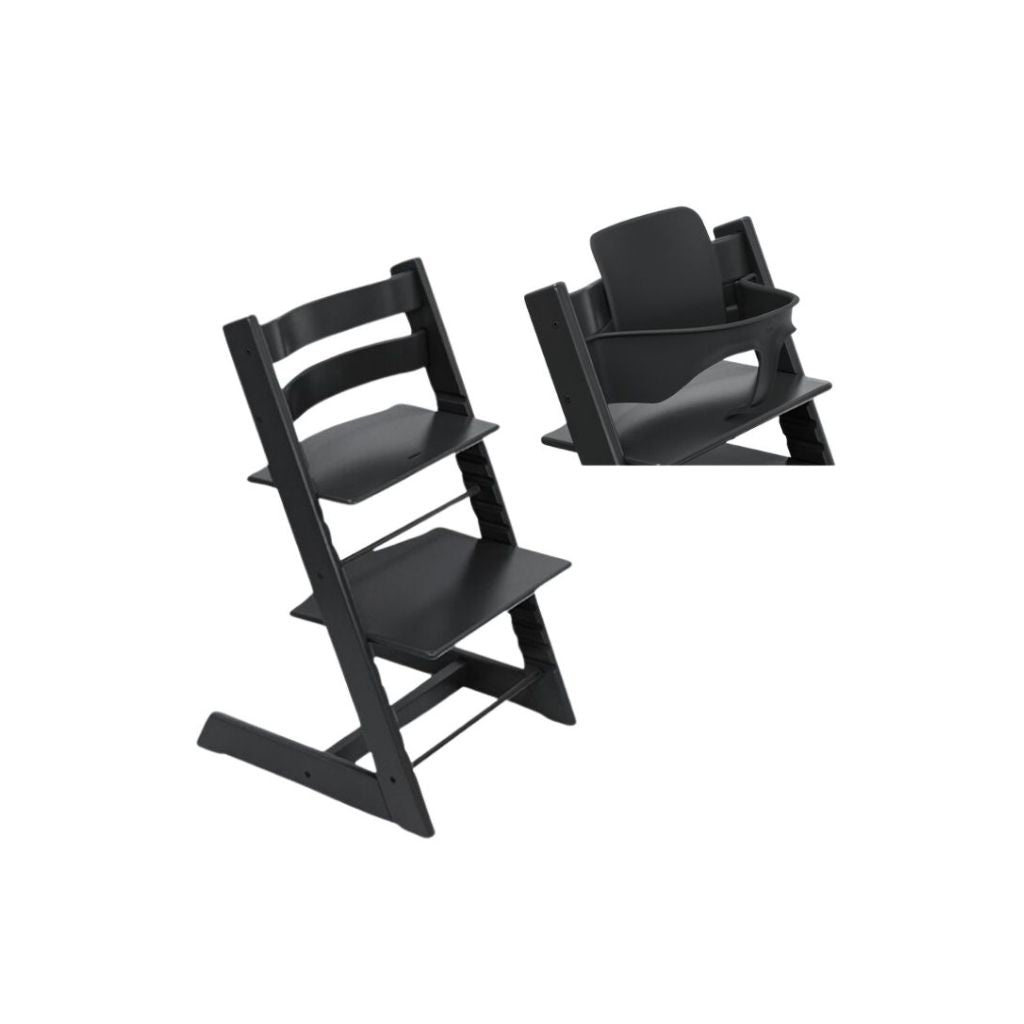 Stokke® Eetstoel Tripp Trapp® + Baby Set² zwart