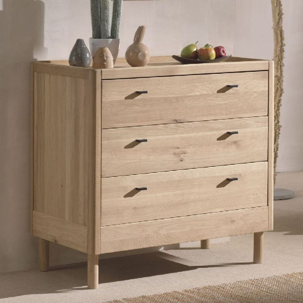 Jaxx 2-delige babykamer (Commode + peuterbed L 140 x B 70 cm) Forrest Eik