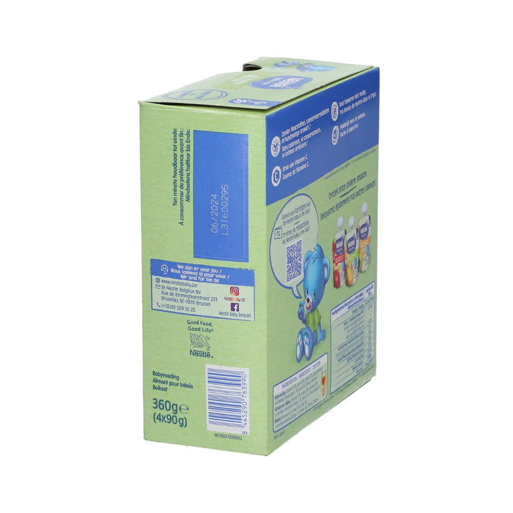 Nestle Compote BABY FRUIT 4 vruchten 90g - 4 stuks