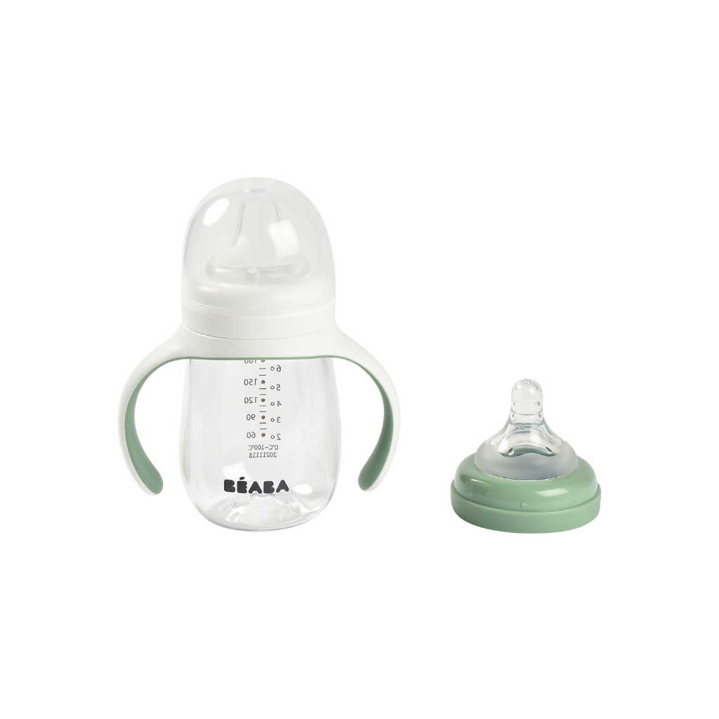 Béaba Gobelet d'apprentissage 2-en-1 210 ml Sage Green